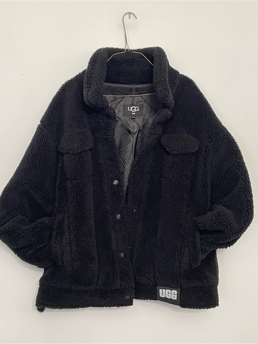 UGG Women’s Black Teddy Sherpa Jacket